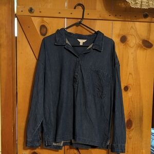 Blue Jean Shirt 22 Pull Over New